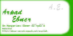 arpad ebner business card